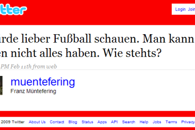 Müntefering bei Twitter - der echte?