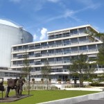 Das Institut, links der Reaktor 